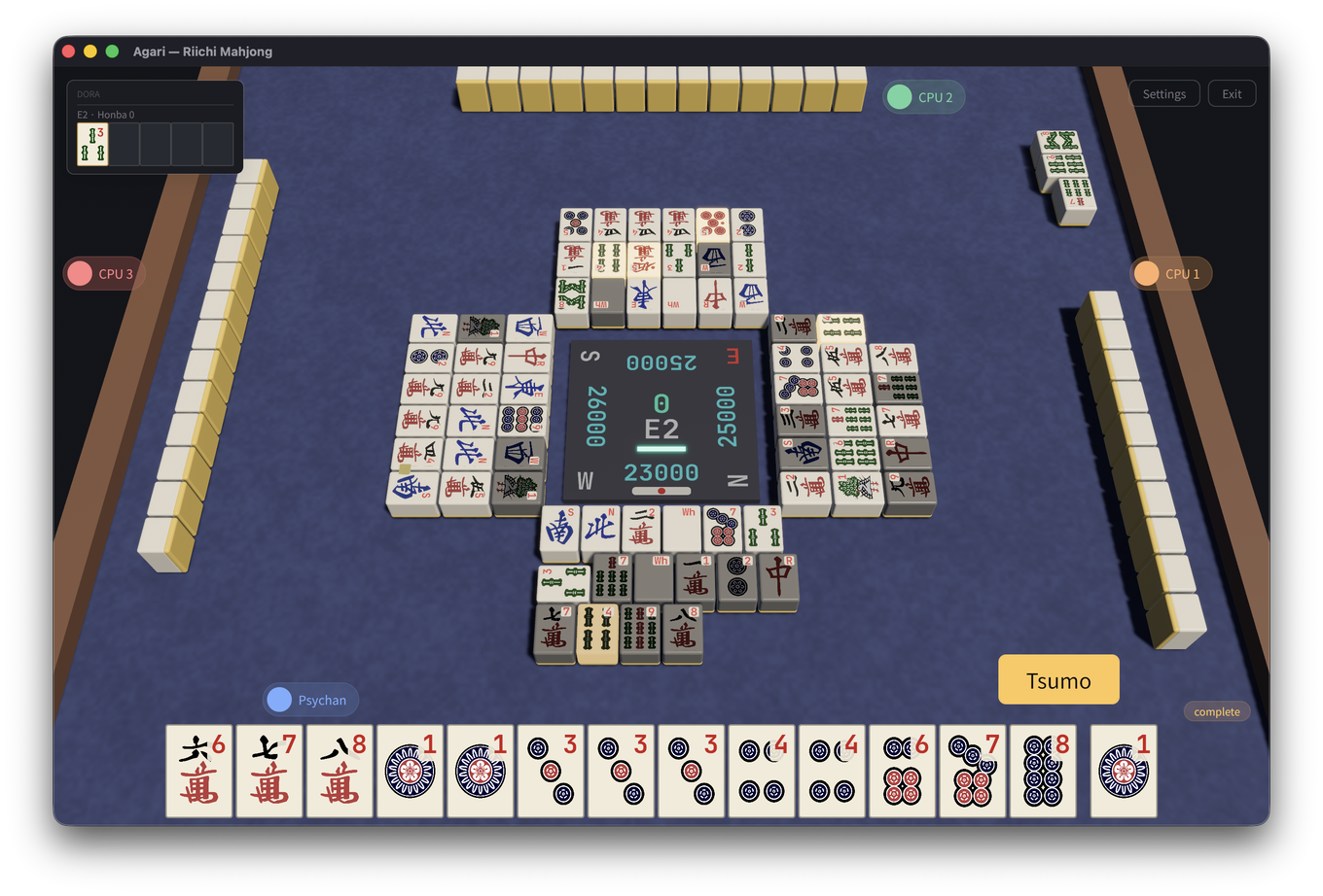 Agari Game — Riichi Mahjong